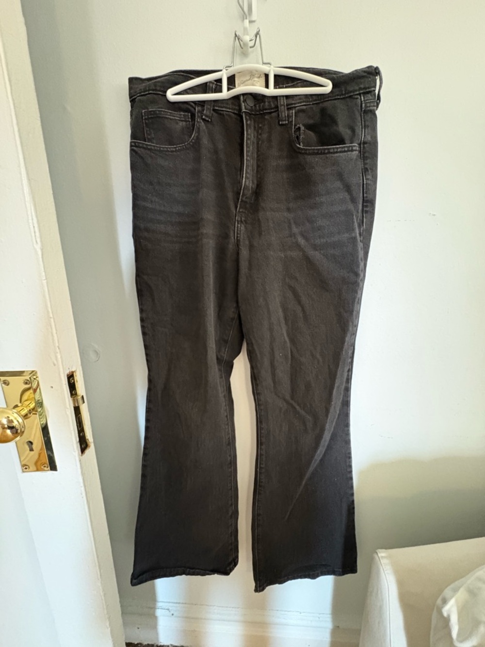 Black High Rise Flare Jeans